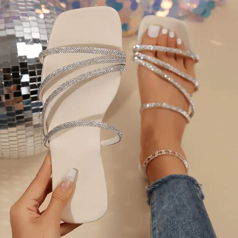 Rhinestone Slide Sandals