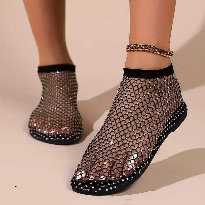 Embellished Rhinestone Pattern Sandals