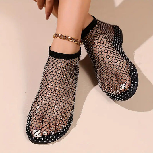 Embellished Rhinestone Pattern Sandals